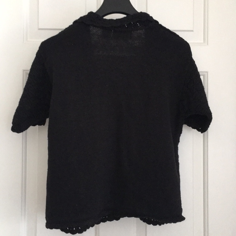 Basic Editions Black Button Down Woven Top Size M… - image 7